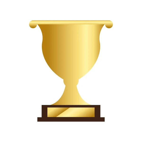 Luxury Gold Trophy Symbol Logo Illustration Vector Template — Stock Vector