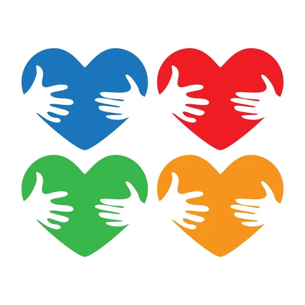 4 fej szív kezek egészségügyi logó