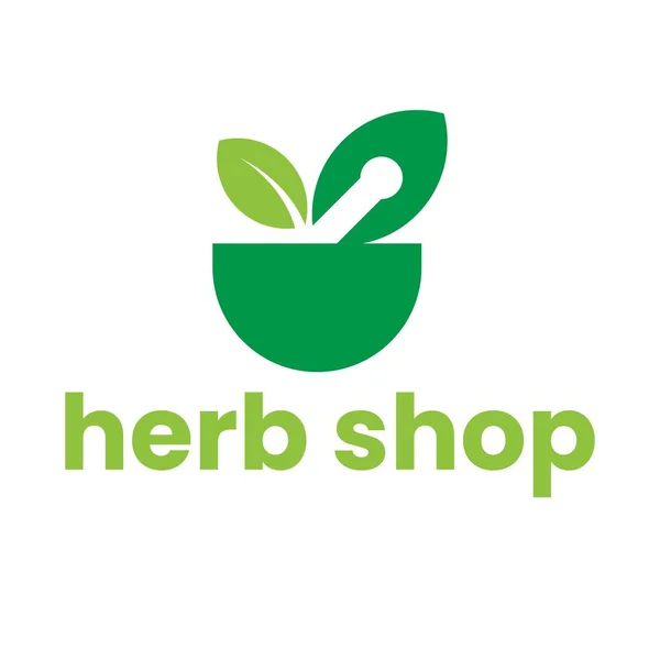 yeşil bitkisel tıbbi logo vektör şablonu