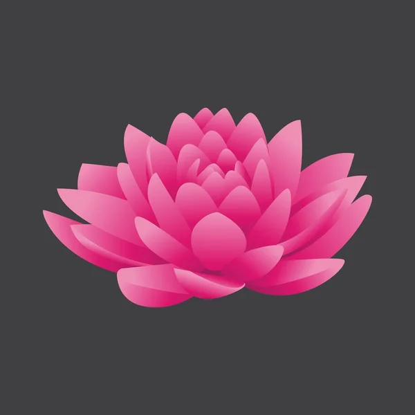 Schöne Gradienten Lotusblume Vektor Vorlage — Stockvektor