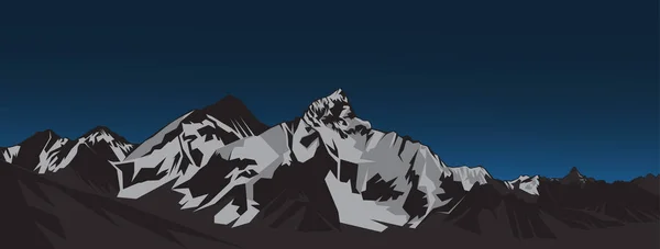 Illustration Vectorielle Paysage Montagne Everest Avec Une Taille Ultra Large — Image vectorielle