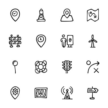 El çizimi Simgeler - Karalamalar, vektör