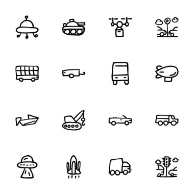 El çizimi Simgeler - Karalamalar, vektör