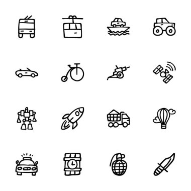 El çizimi Simgeler - Karalamalar, vektör