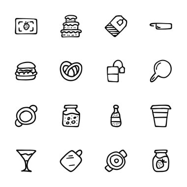 El çizimi Simgeler - Karalamalar, vektör