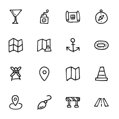 El çizimi Simgeler - Karalamalar, vektör