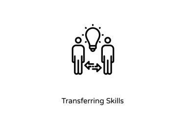 Skills doğrusal simgesi vektör içinde aktarılıyor. Logotype