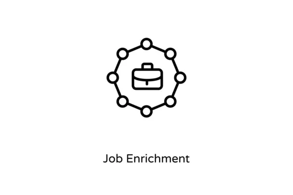 Значок Job Enrichment Linear Векторе Логотип — стоковый вектор