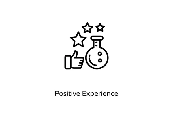 Positive Erfahrung Lineares Symbol Vektor Logotyp — Stockvektor