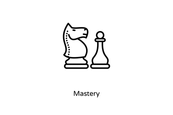 Mastery Linearna Ikona Wektora Identyfikator — Wektor stockowy