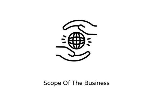 Scope Business Linear Icon Vector — 스톡 벡터