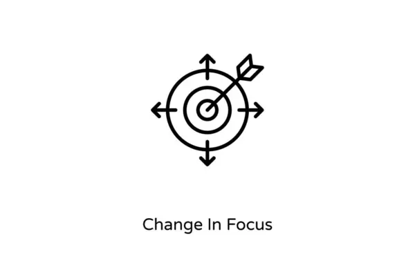 Change Focus Linear Icon Vector Logotype — Stock Vector