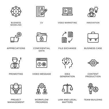 Proje Yönetimi Ana Hattı Simgeleri - Vuruldu, Vektörler