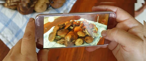 depositphotos 311865640 stock photo mushroom picking this season in курица с телефоном картинки