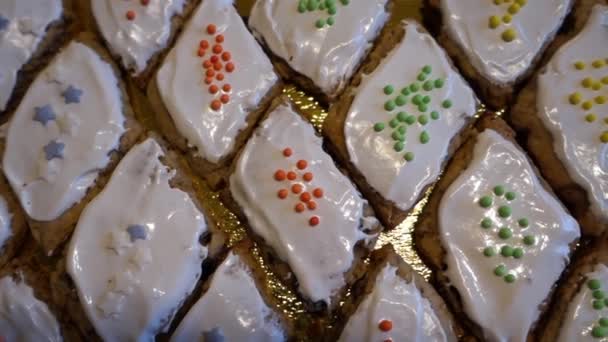 Προετοιμασία Παραδοσιακών Γλυκών Της Σαρδηνίας Έτοιμο Προς Κατανάλωση Και Κατανάλωση — Αρχείο Βίντεο