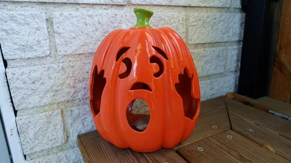 Foto Que Representa Una Calabaza Cerámica Lista Para Una Fiesta —  Fotos de Stock