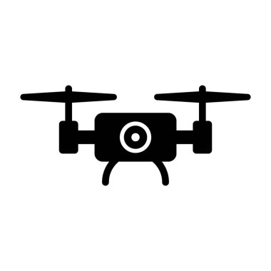 Kamera drone simgesi vektör illüstrasyonu