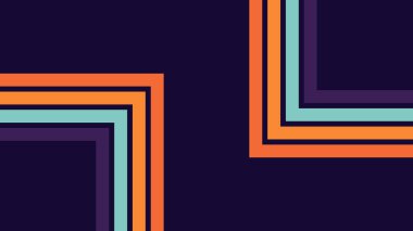 Koyu arkaplanda renkli retro satırlar