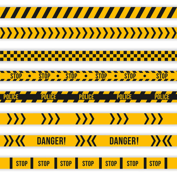 Warning yellow tape. 