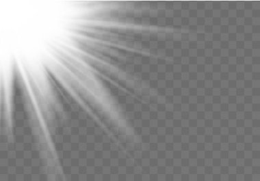 Yatay beyaz ışınlar.