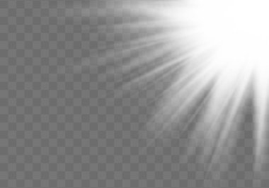 Yatay beyaz ışınlar.