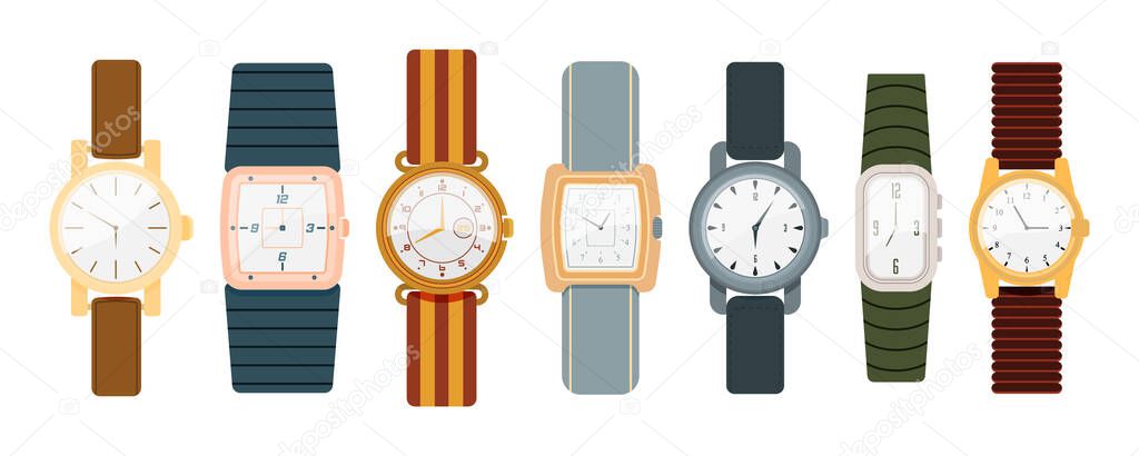 Wrist watch, clock.