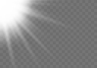 Yatay beyaz ışınlar.