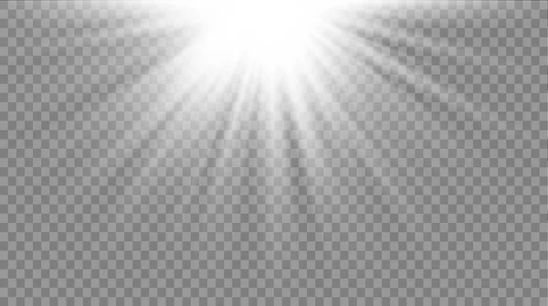 Horizontal white rays. — Stock Vector