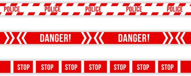 Kırmızı uyarı bandı.