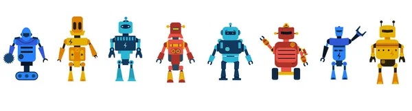 Sammlung Cartoon Roboter. — Stockvektor