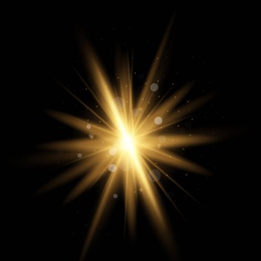 Sarı parıldayan yıldız.