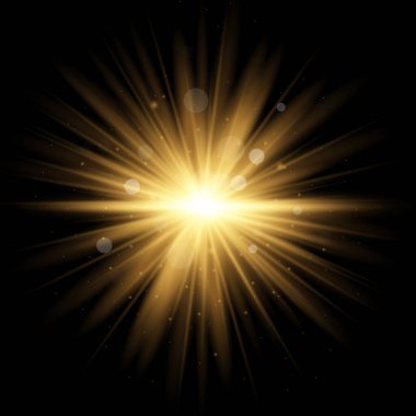 Sarı parıldayan yıldız.