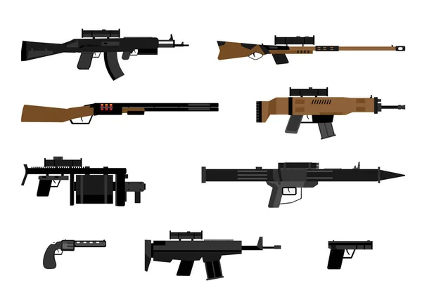 Définir l'arme militaire. — Image vectorielle