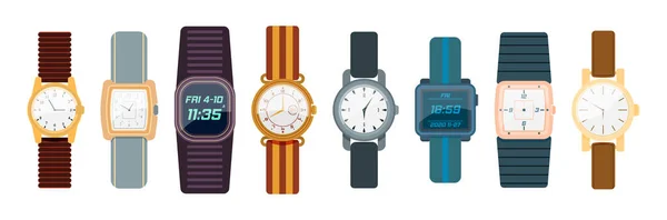 Montre-bracelet, horloge. — Image vectorielle