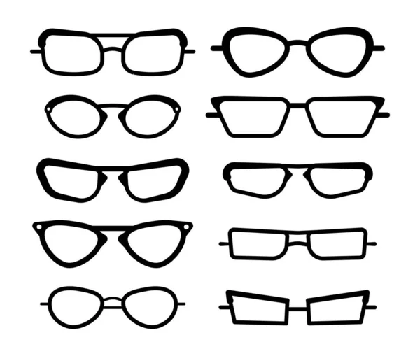 Varias gafas de sol, gafas. — Vector de stock