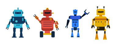 Çizgi film robotu koleksiyonu.