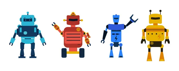 Συλλογή ρομπότ κινουμένων σχεδίων. — Διανυσματικό Αρχείο