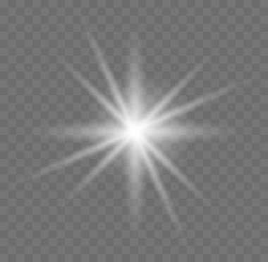 Beyaz parlayan yıldız.