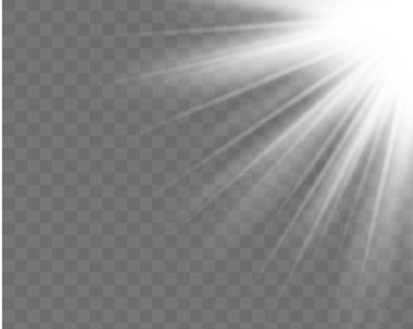 Yatay beyaz ışınlar.