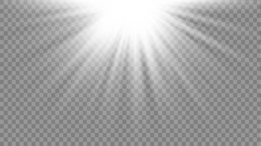 Yatay beyaz ışınlar.