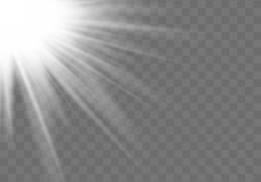 Yatay beyaz ışınlar.