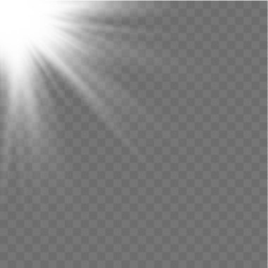 Yatay beyaz ışınlar.