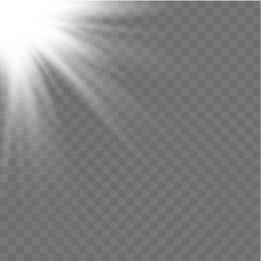 Yatay beyaz ışınlar.