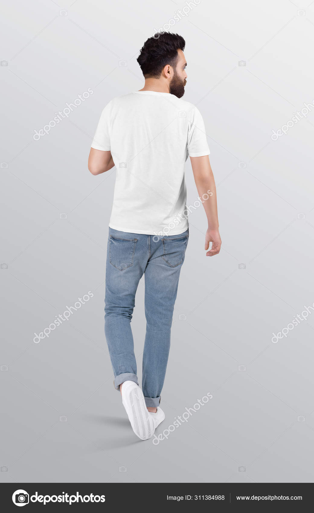 plain white t shirt and jeans