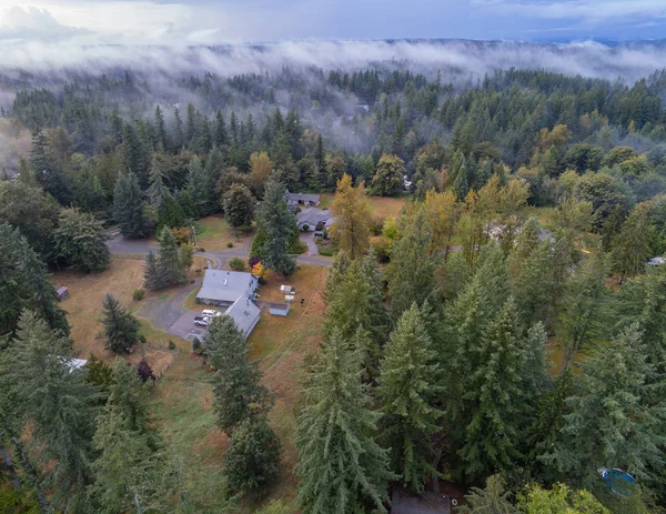 Vista Fantástica Incrível Pôr Sol Duthie Hill Park Issaquah Washington — Fotografia de Stock