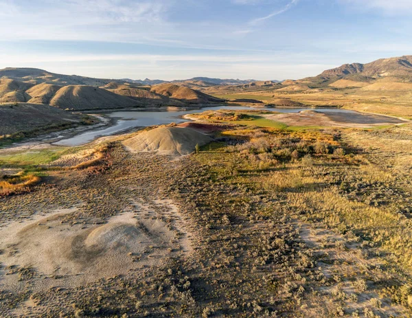 More Audacious Aerial Photography Vibrant Photogenic John Day Fossil Beds — Stock Photo, Image