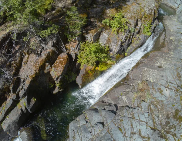 Úžasná Letecká Fotografie Cougar Falls National Forest Area Mount Rainier — Stock fotografie