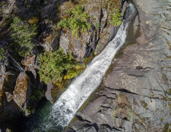 Úžasná Letecká Fotografie Cougar Falls National Forest Area Mount Rainier — Stock fotografie