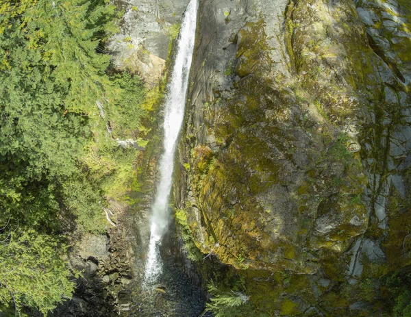 Úžasná Letecká Fotografie Cougar Falls National Forest Area Mount Rainier — Stock fotografie