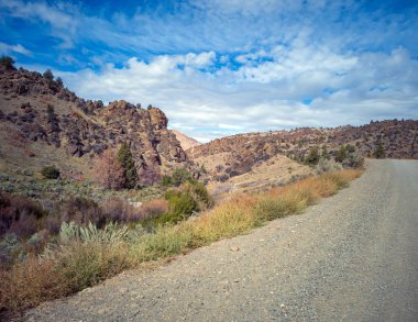 John Day Fosil Yatakları 'nın Gable Creek oluşumlarının muhteşem resimleri. Mitchell, Oregon' un kırsal kesiminin dışında..